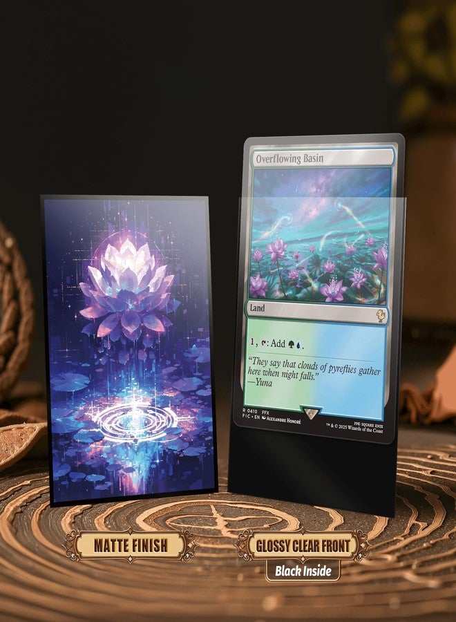 Kiiransr MTG Card Sleeves - Pixel Lotus - Ultra Clear Front & Matte Finish Back, 100 Count Standard Size Matte Art Sleeve for Magic The Gathering - Image 3
